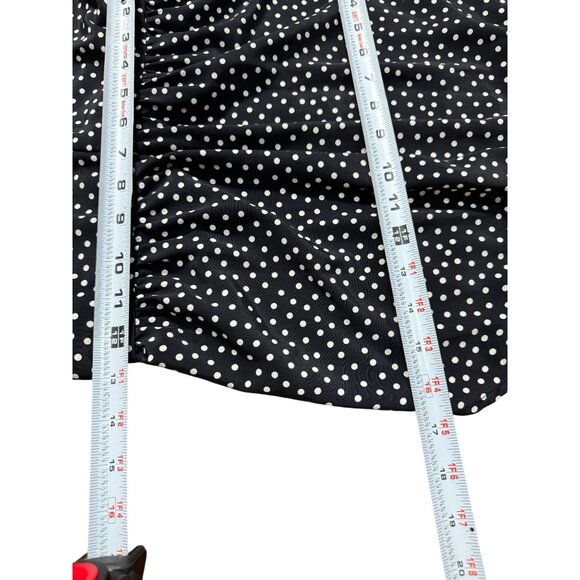 Zara Womens Size S Open Back Black White Polka Dot Halter Wide leg Jumpsuit - Picture 8 of 10